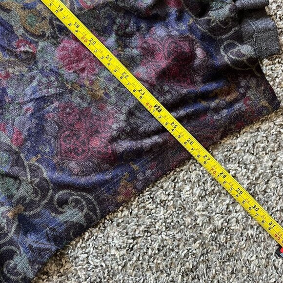 Soft Surroundings Multicolored Floral VNeck Long Sleeve Top, Petite Small Shirt - Picture 6 of 6